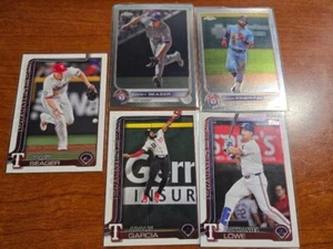 Topps Texas Rangers 5 Card Lot including Corey Seager and Adolis Garcia - Picture 1 of 2
