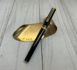 Vintage PLATIN BelAge Schwarz Füllfederhalter Patrone 14K F Japan - Bild 1 von 11