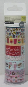Recollections Washi Crafting Tape FOOD Ice Cream Donuts Hot Dog Pizza Taco 8 pcs - Picture 1 of 4