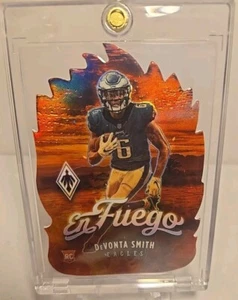 DeVonta Smith RC En Fuego 2021 Panini Phoenix #21 Die Cut  EAGLES Case Hit! - Picture 1 of 3