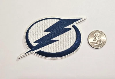 Parche bordado de hockey Tampa Bay Lightning hierro 3,75 X 2,25 pulgadas ENVÍO GRATUITO Foto 1 de 3