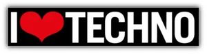 I Love Techno Car Bumper Sticker Decal - 5'', 6'' and 8'' - Picture 1 of 1