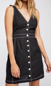 free people mini abito donna cravatta spalline London Town taglia 4 - Foto 1 di 3