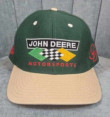 John Deere Motorsports Hat Cap Snapback Racing Chad Little Roush Racing Vintage - Image 1 of 4