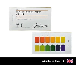 pH Testing Strips - Full Range 1-14 - Universal Indicator 100 Papers - Free P&P - Picture 1 of 5
