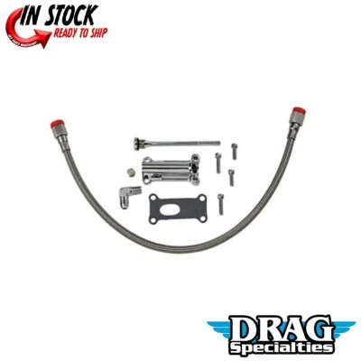 Kit de boquilla de aceite de motor cromado Drag Specialties Harley 02-06 FLHT/FLHR/FLHX/FLTR Foto 1 de 3