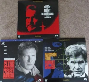 HUNT FOR RED OCTOBER, PATRIOT GAMES, CLEAR & PRESENT DANGER LASERDISC - Picture 1 of 1