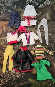 Vtg Doll Clothes Lot Pants Tops Coat Jacket Socks Skirt - Picture 1 of 11