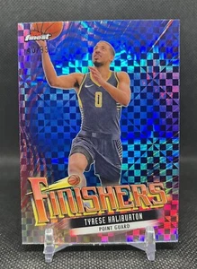 2023-24 Topps Finest Tyrese Haliburton Finishers BLUE CHECKERBOARD /99 Pacers SP - Bild 1 von 3