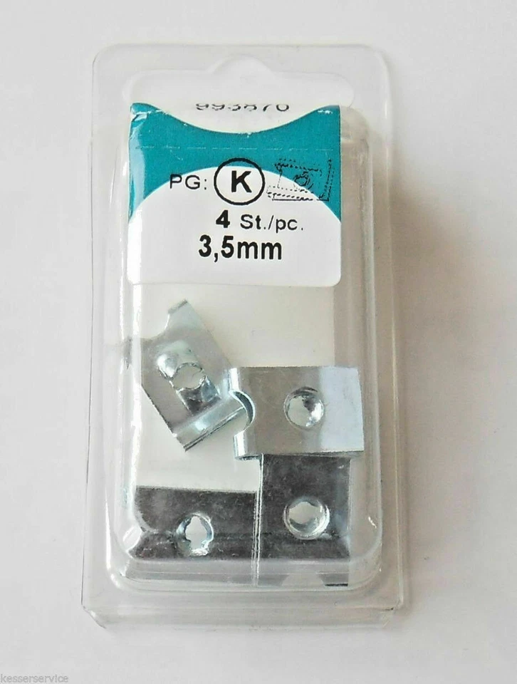 4 Blechmuttern 3,5 mm, Klemmmutter Schnappmuttern - Bild 1 von 1