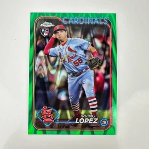 2024 Topps Chrome Irving Lopez Green Refractor Rookie Card RC #66 /99 Cardinals - Picture 1 of 6
