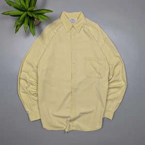 Giorgio Armani Jeans Vintage Shirt Men’s L/XL Light Yellow Distressed 80s/90s - Picture 1 of 11