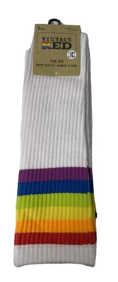 Calcetines tubo arco iris LGBTQ+ marca roja vintage unisex talla 6-12  Foto 1 de 4