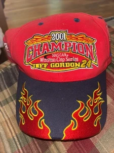 Jeff Gordon #24 2001 Winston Cup Champion Mütze Chase Authentics NASCAR Flames Y2k - Bild 1 von 9