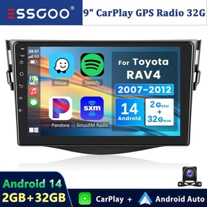 Apple Carplay For Toyota RAV4 2007-2012 Android 14 Car Stereo GPS Head Unit +CAM - Picture 1 of 12