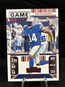 Boleto de juego rojo Panini Contenders - DK Metcalf #91 2024 - Imagen 1 de 2