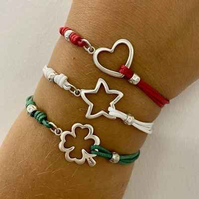 Dodo Pomellato Bracciale Verde Quadrifoglio Granelli Argento Fuori Produzione  - Immagine 1 di 4