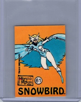 1986 COMIC IMAGES MARVEL UNIVERSE STICKERS #61 SNOWBIRD UNPEELED - Image 1 of 2