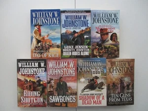 Box Lot of Seven Western Paperbakcs by William W. Johnstone and J.A. Johnstone - Picture 1 of 6