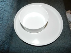 Heller Massimo Vignelli White Melamine Stackable Plate and Bowl White - Picture 1 of 2