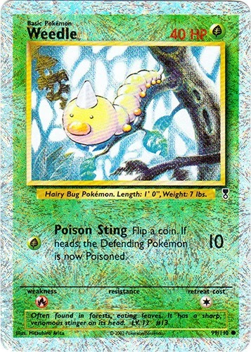 Moderate Play x 1 Weedle - 99/110 - Common - Reverse Holo Legendary Collection - Image 1 of 1