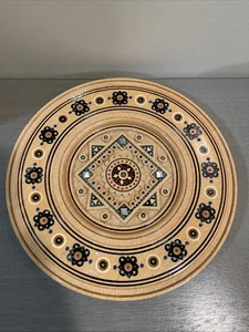 Piatto in legno vintage fatto a mano ucraino fatto a mano decorazione da parete - Foto 1 di 11