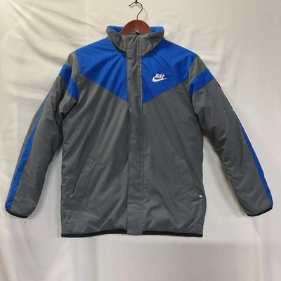 Nike Coat Jacket Boys 14-16 Boys Gray Reversible Fleece Sportswear Full Zip Kids - Image 1 of 4
