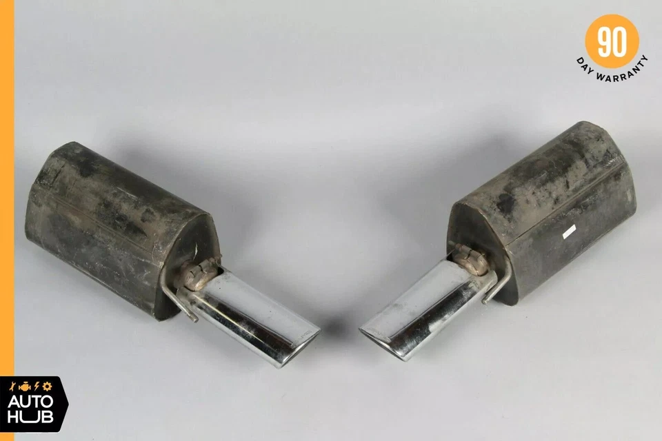 01-02 Mercede W220 S55 CL55 AMG Sport Exhaust Muffler Mufflers Tips Set OEM - Image 1 of 4