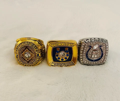 3 PCS Baltimore/Indianapolis Colts Championship Ring SET, US SHIP Cover