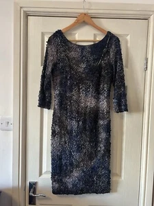 Frank Lyman Size 12 Dress Bodycon Evening Sexy Midi Attached Necklace Occasion - Picture 1 of 10