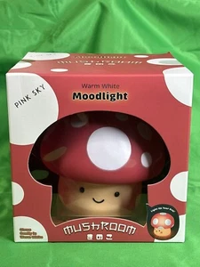 **Pink Sky Kawaii Mushroom Moodlight - Warm White Japanese-Inspired Nightlight** - Picture 1 of 6