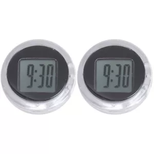 2x Motorcycle Handlebar Watch Digital Clock Timer for Auto Car Dashboard Clock - Picture 1 of 12