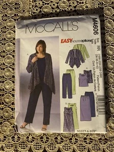 Mccalls Motivo Cucito #M4606 Donna Petite Giacca Abito Top Pantaloni Gonna 18W-24 - Foto 1 di 3