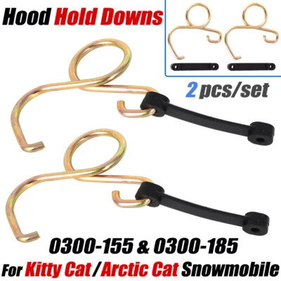 Pair For Kitty Cat Arctic Cat Snowmobile Hood Hold Downs Kit 0300-155 / 0300-185 - Image 1 of 4