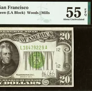1928C $20 Federal Reserve Note PMG 55EPQ - Gold on Demand - Rare San Francisco - Picture 1 of 3