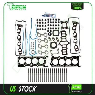 Juego de pernos de junta de culata para 95-00 Lincoln Town Car Ford Crown Victoria 4.6 V8 SOHC Foto 1 de 4