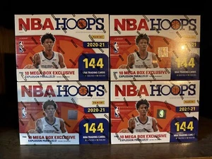 2020-21 Panini NBA Hoops Basketball Mega Box 18-Packs Factory Sealed✅✅ Free Ship - Picture 1 of 2