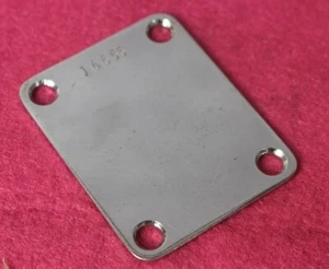 Aged Chrome Serial Number Stamped Neck Plate For Strat Tele 1957 - #16XXX - Picture 1 of 4