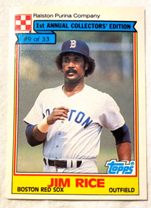 1984 TOPPS CEREAL SERIES JIM RICE BASEBALL CARD # 9 OF 33