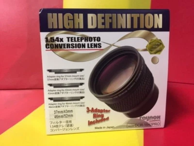 DCR-1541 1542 1545 Raynox 1.54x Telephoto Lens 46 SONY HDR-CX160/CX160E/CX160EB - Image 1 of 4