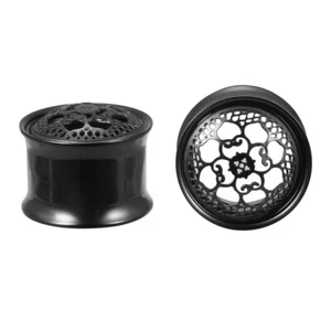 1 Pair Surgical Steel Ear Expander 8-18mm Double Flared Ear Plug Tunnel Piercing - Picture 1 of 7