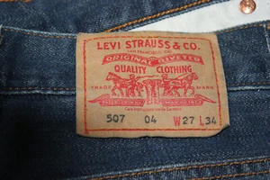 Levi's Strauss & co 507 Bootcut Jeans Hose W 27 L 34 NEU ! Vintage Blue Denim - Bild 1 von 13
