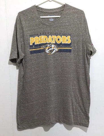 Unisex Champion Heather Grey Nashville Predators Short Sleeved Tshirt.  XL Cover
