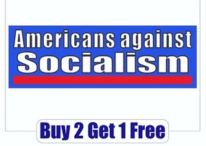 Americans Against Socialism - Patriotic - 2024 Bumper Sticker - GoGo - Bild 1 von 1