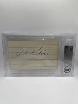 Al Kaline Signed Index Card Beckett Auto - Image 1 of 2