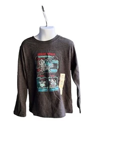 Cat and Jack Boys T Shirt long Sleeve Dragon World Size XS 4/5 - Picture 1 of 3