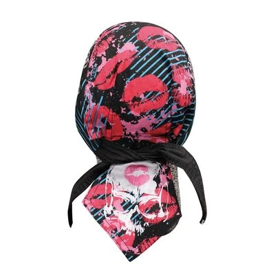 Biker Babe Kiss Lips Headwrap Bandanna Sweatband Durag Capsmith 免运费 — 第 1/4 张图片