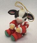 Marys Moo Moos 651230 Baby Cow With Candy Cane   Christmas Ornament