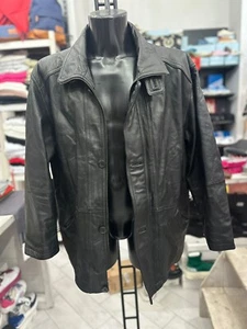 TCM Chaqueta de Piel Hombre Tg50 Negro LLV802 - Imagen 1 de 15