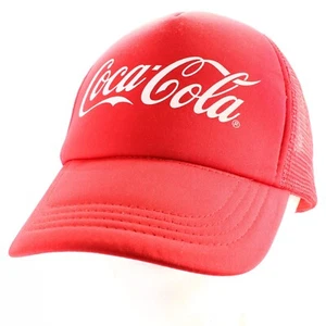 Coca Cola Red Adjustable Unisex Hat Cap ● Mesh Breathable Costume ● Fast Postage - Picture 1 of 5